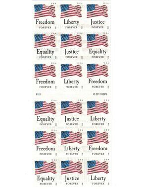 USPS Forever Stamps - Four Flags ATM Sheet of 18, Collectible Postage Stamps